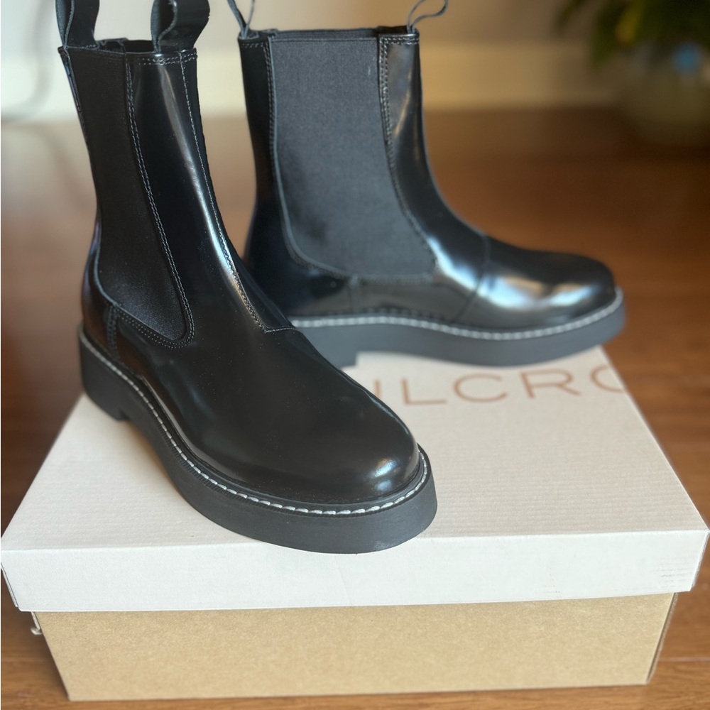 Black Leather Chelsea Boots